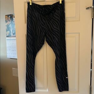 Nike Black Zebra Print Leggings